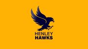 New hawks logo navy on gold