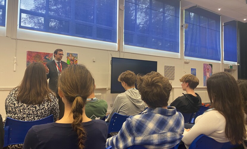 Aspire Students Welcome Local MP Freddie van Mierlo